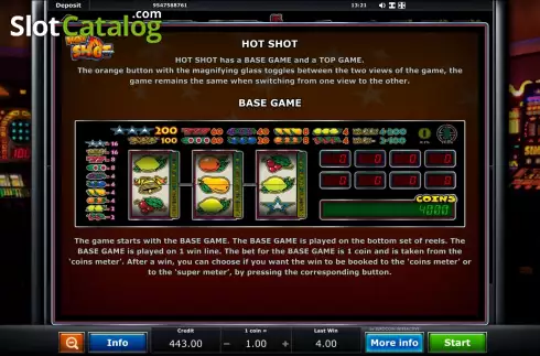 Скрин7. Hot Shot (Eurocoin Interactive) слот