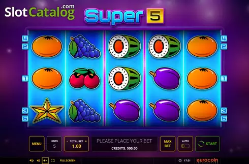 Скрин2. Super 5 (Eurocoin Interactive) слот