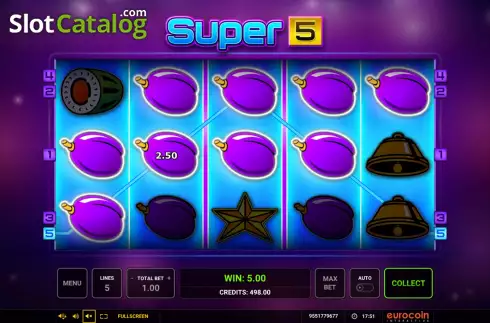 Скрин3. Super 5 (Eurocoin Interactive) слот