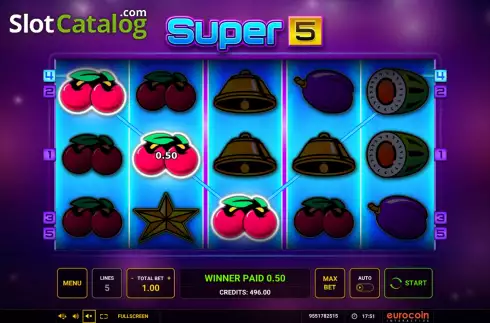 Скрин4. Super 5 (Eurocoin Interactive) слот