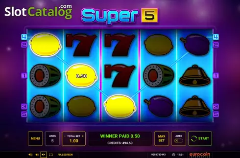 Скрин5. Super 5 (Eurocoin Interactive) слот