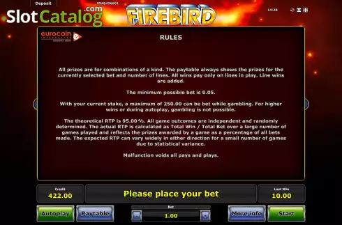 Скрин7. Firebird слот
