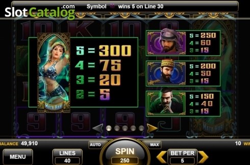 Скрин4. Mata Hari (Everi) слот