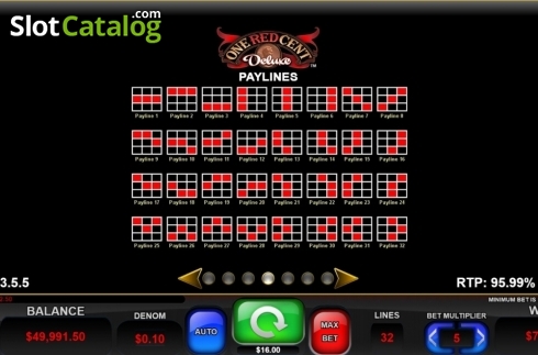 Скрин7. One Red Cent Deluxe слот