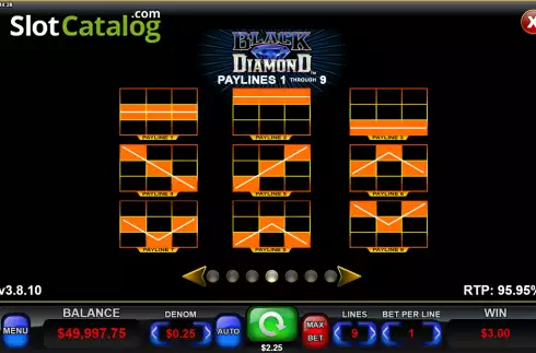 Скрин8. Black Diamond (Everi) слот