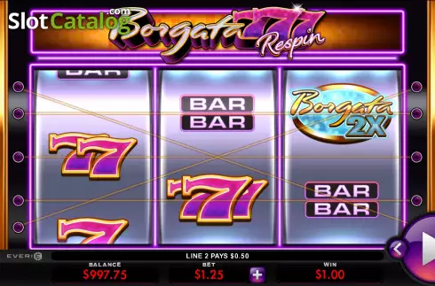 Скрин4. Borgata 777 Respin слот