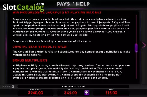 Скрин5. Crystal Star слот