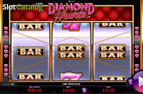 Скрин3. Diamond Hearts слот