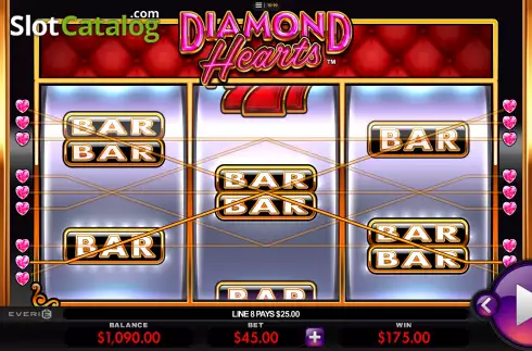 Скрин4. Diamond Hearts слот