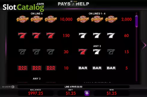 Скрин6. Double Jackpot Bullseye слот