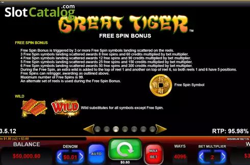 Скрин4. Great Tiger слот