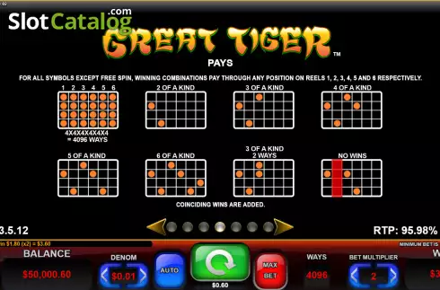 Скрин5. Great Tiger слот