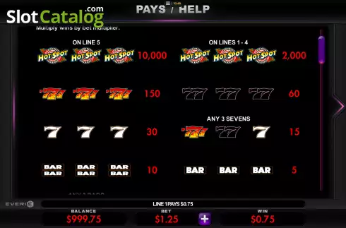 Скрин6. Hot Spot 777 слот