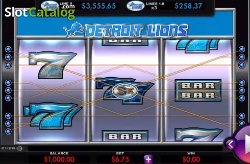 Скрин2. Detroit Lions Deluxe слот