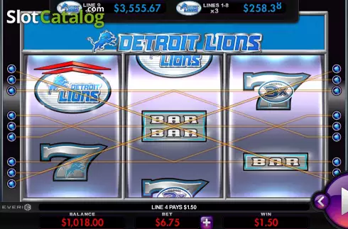 Скрин4. Detroit Lions Deluxe слот