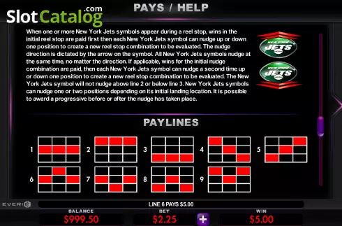 Скрин9. New York Jets Deluxe слот