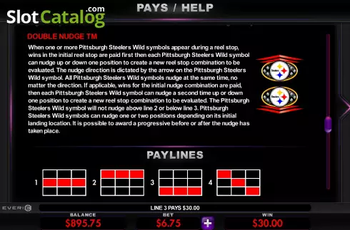Скрин9. Pittsburgh Steelers Deluxe слот