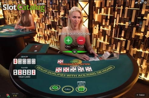 Скрин2. Caribbean Stud Poker (Evolution Gaming) слот