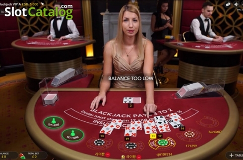 Скрин2. Blackjack VIP A слот