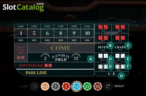 Скрин2. Craps Live (Evolution Gaming) слот