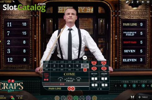 Скрин5. Craps Live (Evolution Gaming) слот