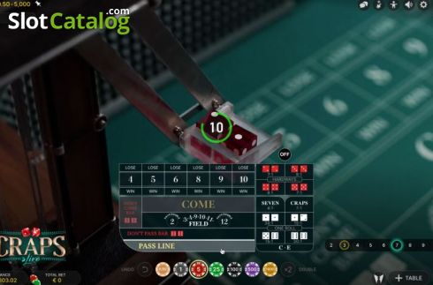 Скрин7. Craps Live (Evolution Gaming) слот