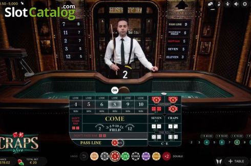 Скрин8. Craps Live (Evolution Gaming) слот