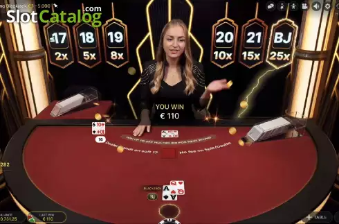 Скрин3. Lightning Blackjack слот