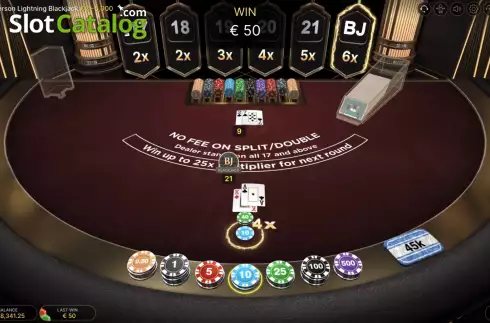 Скрин4. First Person Lightning Blackjack слот