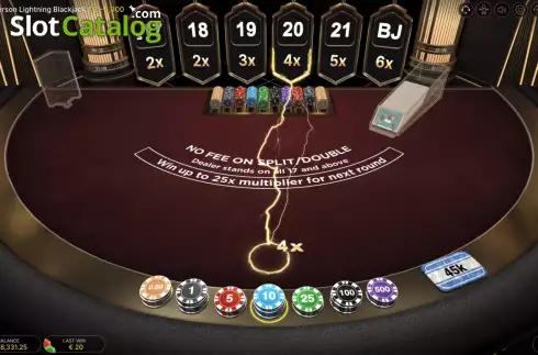 Скрин5. First Person Lightning Blackjack слот
