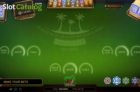 Скрин2. Oasis Poker Pro Series слот