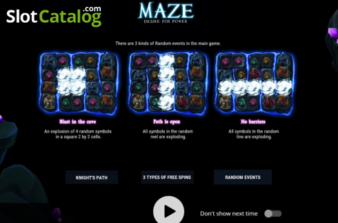 Скрин2. Maze: Desire For Power слот