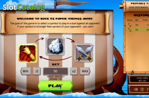 Скрин2. Rock vs Paper: Viking’s mode слот