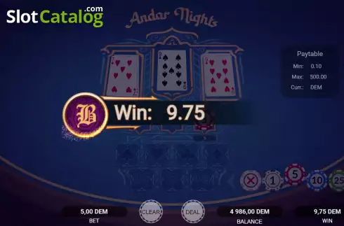 Скрин3. Andar Nights слот