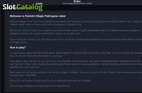 Скрин8. Patrick's Magic Field слот