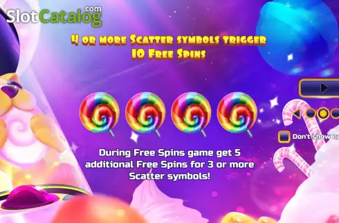 Скрин2. Candy Dreams Sweet Planet слот