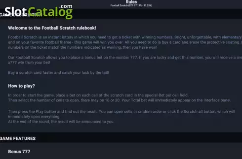 Скрин7. Football Scratch (Evoplay) слот