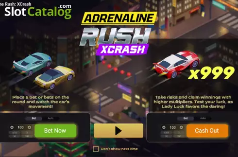 Скрин2. Adrenaline Rush: XCrash слот