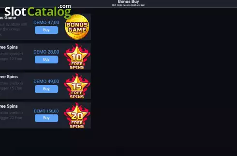 Скрин3. Hot Triple Sevens Hold & Win слот