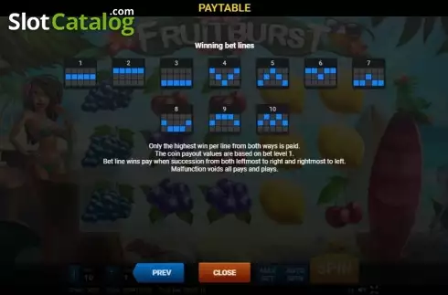 Скрин8. Fruitburst слот