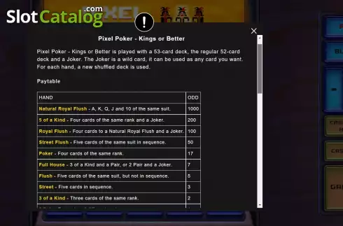 Скрин7. Mega Pixel Poker слот