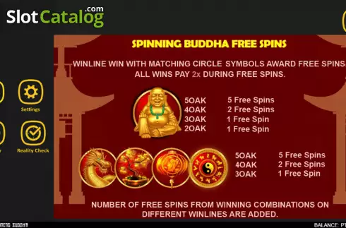 Скрин6. Spinning Buddha слот
