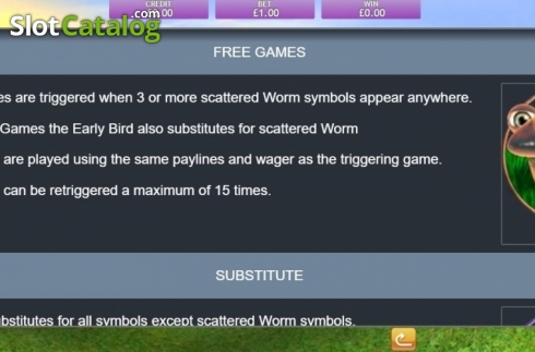 Скрин3. Gets the Worm слот