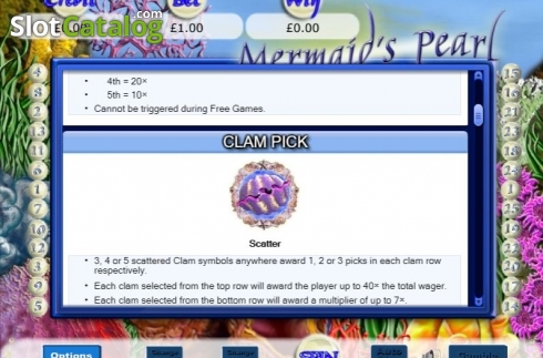 Скрин4. Mermaid's Pearl (Eyecon) слот