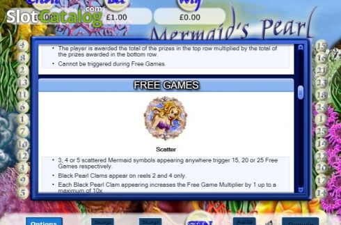 Скрин5. Mermaid's Pearl (Eyecon) слот