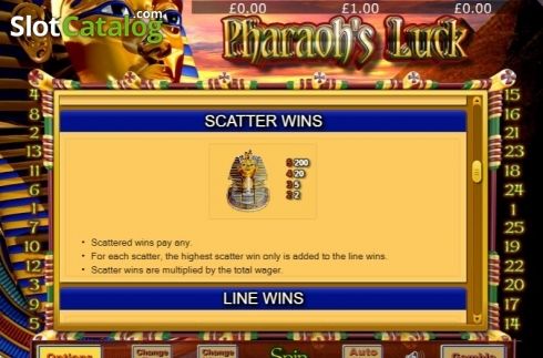 Скрин5. Pharaohs Luck слот