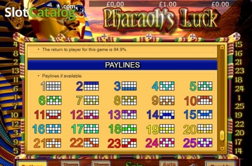 Скрин9. Pharaohs Luck слот