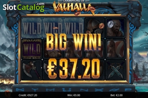 Скрин6. Champions of Valhalla слот