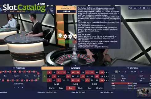 Скрин3. Jackpot Roulette (Ezugi) слот