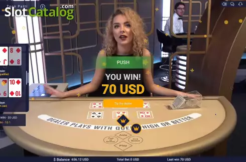 Скрин4. Teen Patti (Ezugi) слот
